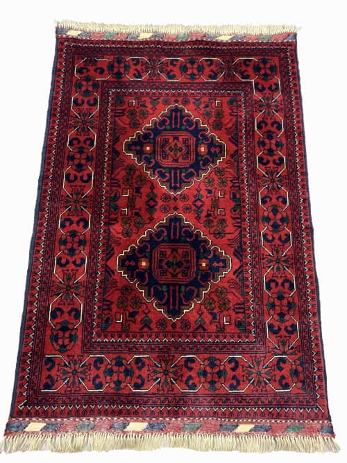 Rug# 26396. Ersari Turkaman, Garden design, woven by women artisans, HSW, Veg dyes, Size 117x82 cm