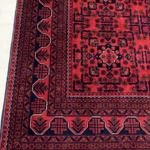 Rug# 26401. Ersari Turkaman, Stylized flowers design, woven by women artisans, HSW, Veg dyes, Size 190x149 cm (2)