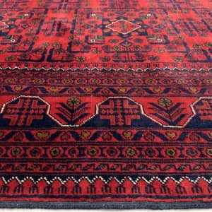 Rug# 26401. Ersari Turkaman, Stylized flowers design, woven by women artisans, HSW, Veg dyes, Size 190x149 cm (3)