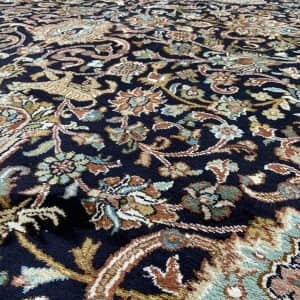 Rug# 31223, Fine Srinagar, 100% silk pile on a cotton warp and weft, Classic Safavid floral, , Kashmir , India, Size 281x183 cm (7)