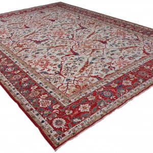 Rug# 26213, Oversize Afghan Turkaman weave, 17th c famous Ajdari Bijar design, HSW, veg dyes, rare, custom made Size 535x388 cm (3)
