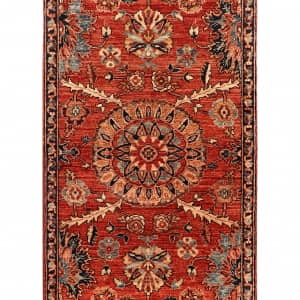 Rug# 20320, Afghan Turkaman weave Vegetabke dye hall runner, 19th century Farahan design, size 145x92 cm