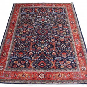 Rug# 26422, Afghan Turkaman weave Serapi, Vegetable dye Revial of a 19th century Bijar design, size 419x303 cm