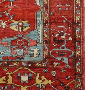 Rug# 26423, Afghan Turkaman weave Serapi, Vegetable dye Revial of a 18th century Heriz design, size 295x242 cm (5)