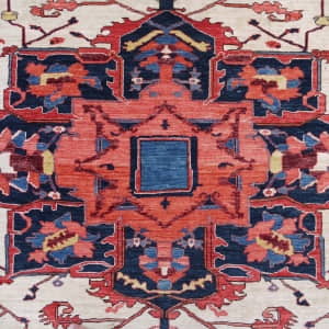 Rug# 26426, Afghan Turkaman weave Serapi, Vegetable dye Revial of a 18th century Heriz design, size 340x265 cm (4)