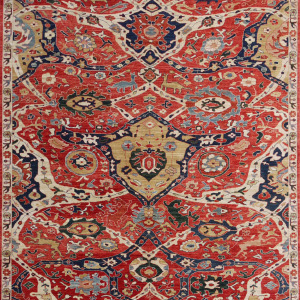 Rug# 26427, Afghan Turkaman weave , Vegetable dye Revial of a 16th century Safavid Shahabbassi design, size 374x275 cm (2.1)