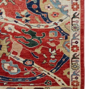 Rug# 26427, Afghan Turkaman weave , Vegetable dye Revial of a 16th century Safavid Shahabbassi design, size 374x275 cm (5)