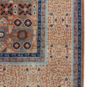 Rug# 26428, Afghan Turkaman weave Mamluk, Vegetable dye Revial of a 15th century Mamluk design, size 355x270 cm (5)