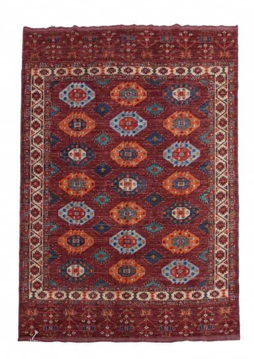 Rug# 26435 Ersari Turkaman, circa 2010, vegetable dyes, all wool, Afghan, size 268x190 cm (2.1)