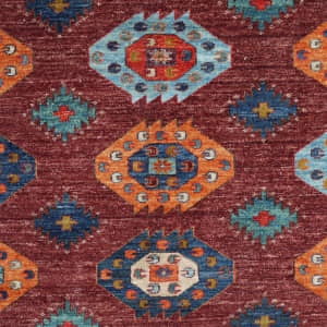 Rug# 26435 Ersari Turkaman, circa 2010, vegetable dyes, all wool, Afghan, size 268x190 cm (4)
