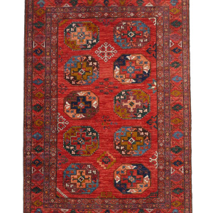 Rug# 26436 Ersari Turkaman, circa 2010, vegetable dyes, all wool, Afghan, size 274x180 cm (2.1)
