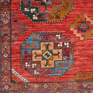 Rug# 26436 Ersari Turkaman, circa 2010, vegetable dyes, all wool, Afghan, size 274x180 cm (4)