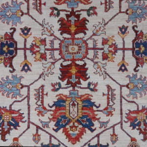 Rug# 26449 Afghan Turkaman weave , circa 2010, vegetable dyes, all wool, 19th c Heriz Serapi inspired, size 200x150 cm (4)