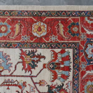Rug# 26449 Afghan Turkaman weave , circa 2010, vegetable dyes, all wool, 19th c Heriz Serapi inspired, size 200x150 cm (5)