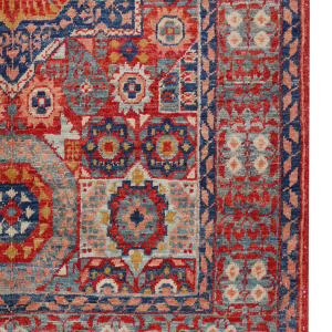 Rug# 26460 Afghan Turkaman weave , circa 2010, vegetable dyes, all wool, 15th c Mamluk inspired, size 148x98 cm (5)