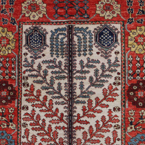 Rug# 26462 Afghan Turkaman weave , circa 2010, vegetable dyes, all wool, 19th c Caucasian Garden inspired, size 150x92 cm (4)