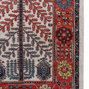 Rug# 26462 Afghan Turkaman weave , circa 2010, vegetable dyes, all wool, 19th c Caucasian Garden inspired, size 150x92 cm (5)