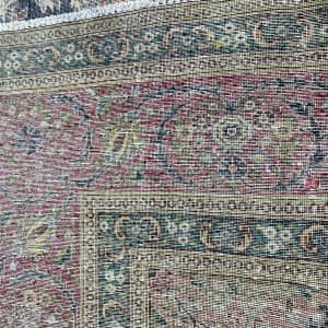 Rug# 26464. Distressed & overdyed vintage Tabriz, Persia, 357 x 281 cm (7)