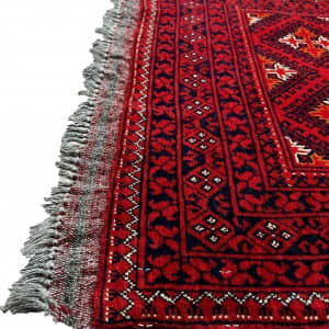 Rug# 26475. Super fine Ersari Turkaman, circa 1970, all wool pile and foundation, Afghan, size 381x77 cm (5)