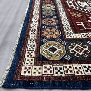 Rug# 26480. Afghan Turkaman weave, circa 2010, 19th century Shirvan Kazak inspired, HSW & Veg dyes, size 230x166 cm (6)