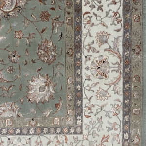 Rug# 31101, New weave Jaipur carpet in all over 16th century Safavid stylised flowers, fine NZ wool & bamboo silk pile, 400,000 (4)