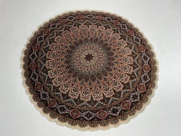 Superfine Tabriz Round-Carpet 204x204cm