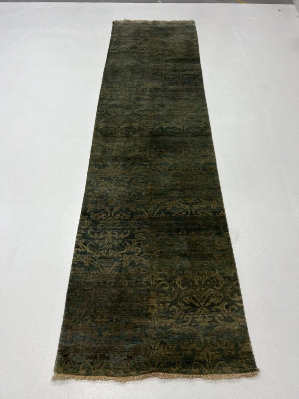 Hand-knotted hall runner 303x79cm