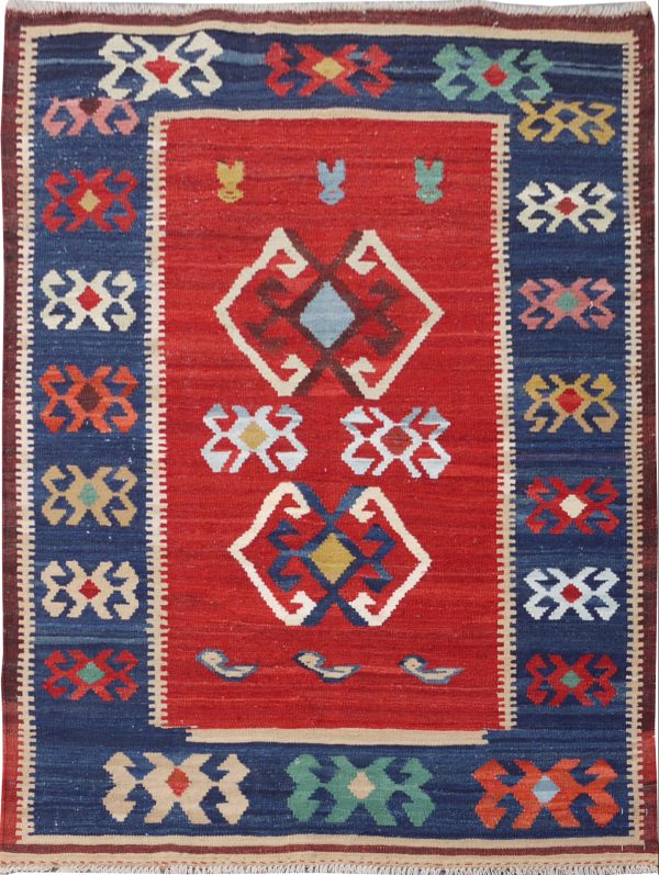 Modern Afghan maimaneh-Kilim 161x103cm